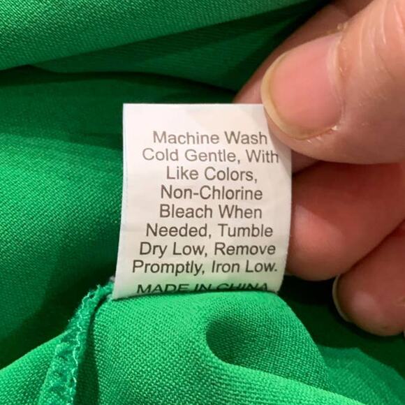 Shein Curve 4XL Ruffled Sleeveless Long 100% Kelly Green Polyester Sheath Dress - Picture 5 of 5